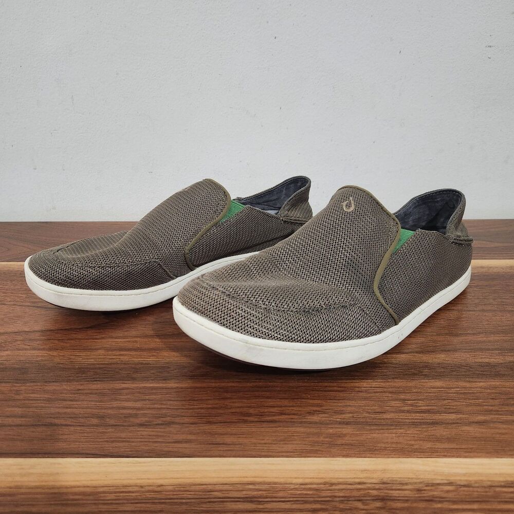 Olukai Nohea Mesh Slip On Sneakers Mens 11 Brown Shoes Boat Convertible